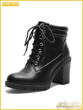 Wide Width Ankle Booties Block Heel Round Toe Side Zip Women's Boots